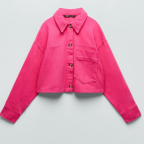 Zara Cropped Jacket 🌸BAR BIE COLOR 🌸 - Picture 7 of 7